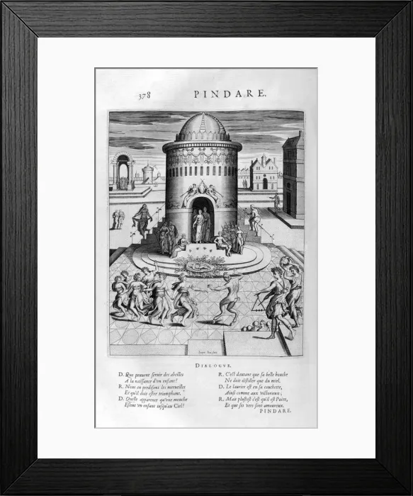 Framed Print : Pindare, 1615. Artist: Bernard Picart Framed Print : Pindare, 1615. Artist: Bernard Picart