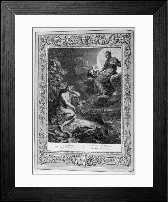 Framed Print : The Moon and Endymion, 1733. Artist: Bernard Picart