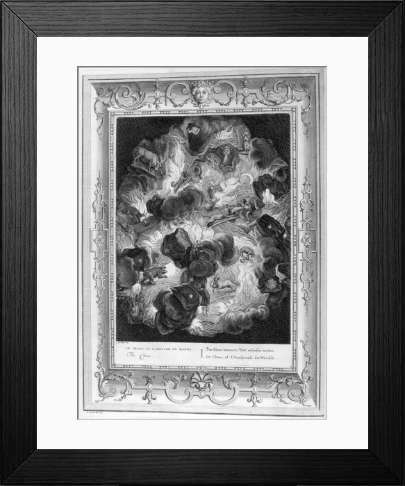 Framed Print : The Chaos, 1733. Artist: Bernard Picart Framed Print : The Chaos, 1733. Artist: Bernard Picart