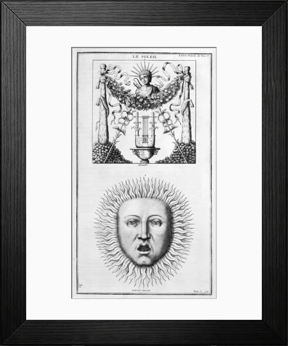 Framed Print : The Sun, 1757 Framed Print : The Sun, 1757