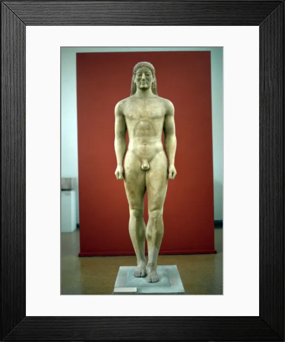 Framed Print : Kouros, c650-500 BC Framed Print : Kouros, c650-500 BC