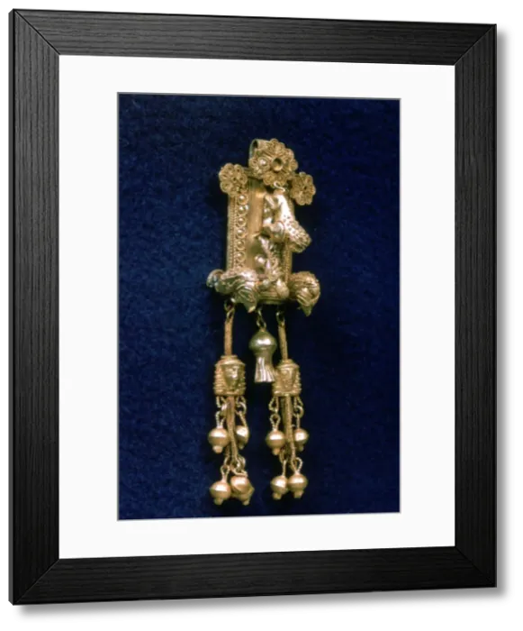 Framed Print : Ancient Greek temple pendant, c630-620 BC Framed Print : Ancient Greek temple pendant, c630-620 BC