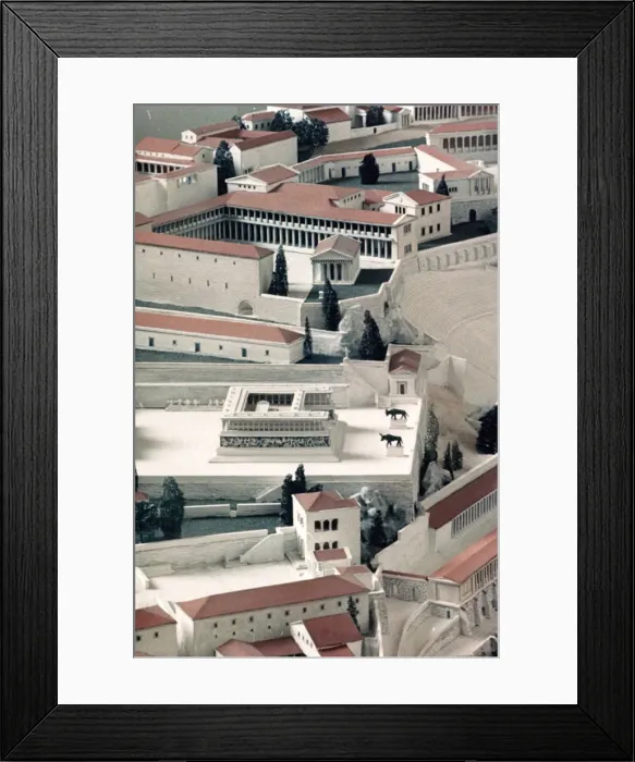 Framed Print : A model of the ancient Greek city of Pergamon Framed Print : A model of the ancient Greek city of Pergamon