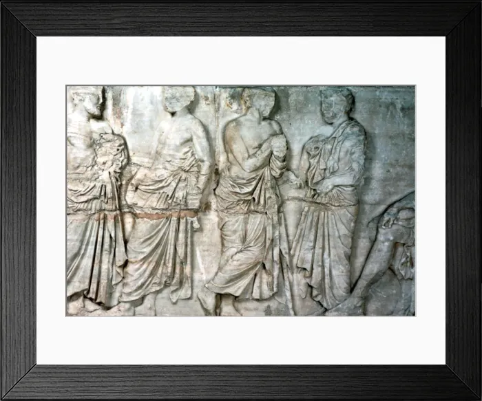 Framed Print : Officials, frieze from the Parthenon, 438-432 BC Framed Print : Officials, frieze from the Parthenon, 438-432 BC