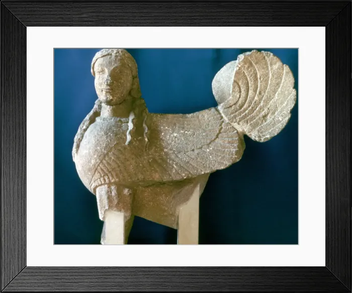 Framed Print : Sphinx from Cyprus, 6th century BC Framed Print : Sphinx from Cyprus, 6th century BC