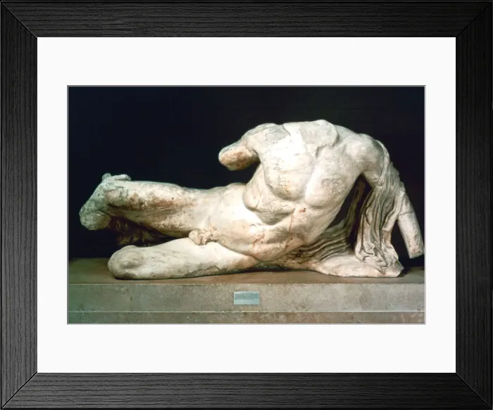 Framed Print : Cephisus or Illisus from the west pediment of the Parthenon, 447-432 BC Framed Print : Cephisus or Illisus from the west pediment of the Parthenon, 447-432 BC