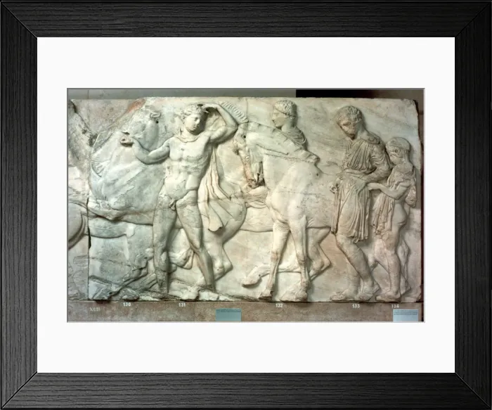 Framed Print : Horsemen from the Parthenon frieze, 438-432 BC Framed Print : Horsemen from the Parthenon frieze, 438-432 BC