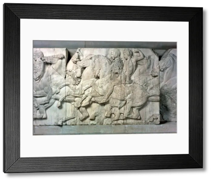 Framed Print : Horsemen from the Parthenon frieze, 447-432 BC Framed Print : Horsemen from the Parthenon frieze, 447-432 BC