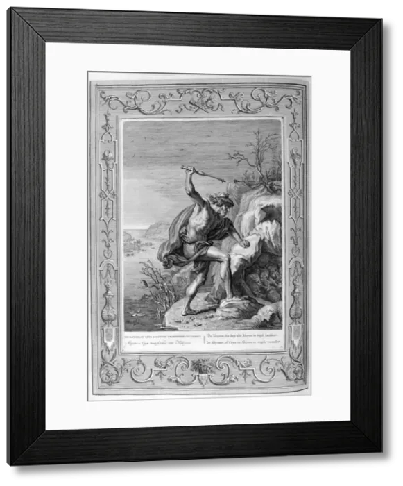 Framed Print : Alcyone and Ceyx transformed into birds, 1733. Artist: Bernard Picart Framed Print : Alcyone and Ceyx transformed into birds, 1733. Artist: Bernard Picart
