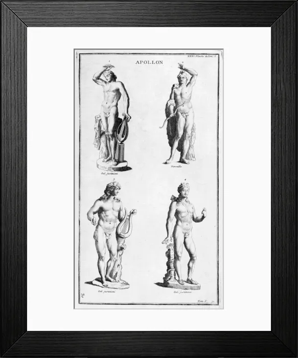 Framed Print : Apollo, 1757. Artist: Bernard de Montfaucon Framed Print : Apollo, 1757. Artist: Bernard de Montfaucon