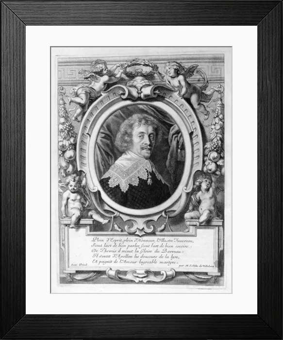 Framed Print : Mr Favereau, 1655. Artist: Michel de Marolles Framed Print : Mr Favereau, 1655. Artist: Michel de Marolles