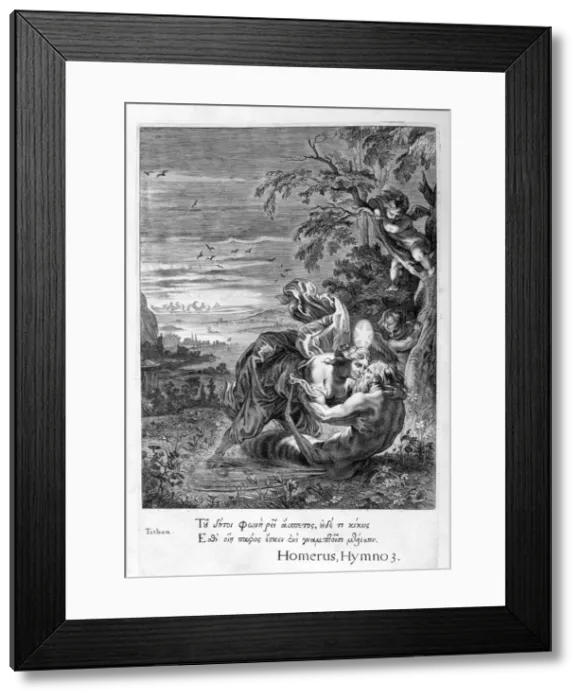 Framed Print : Tithonus, Eoss lover, turned into a grasshopper, 1655. Artist: Michel de Marolles