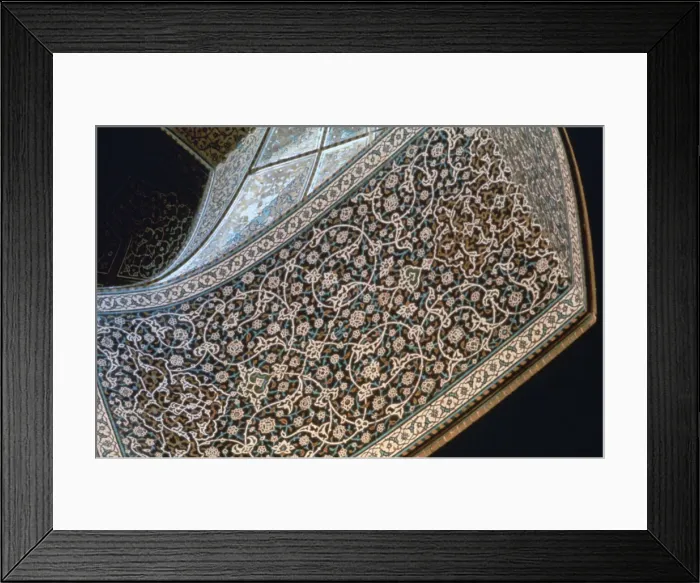Framed Print : Interior of an arch, Mosque of Sheikh Lutfullah, Isfahan, Persia, c1615 Framed Print : Interior of an arch, Mosque of Sheikh Lutfullah, Isfahan, Persia, c1615