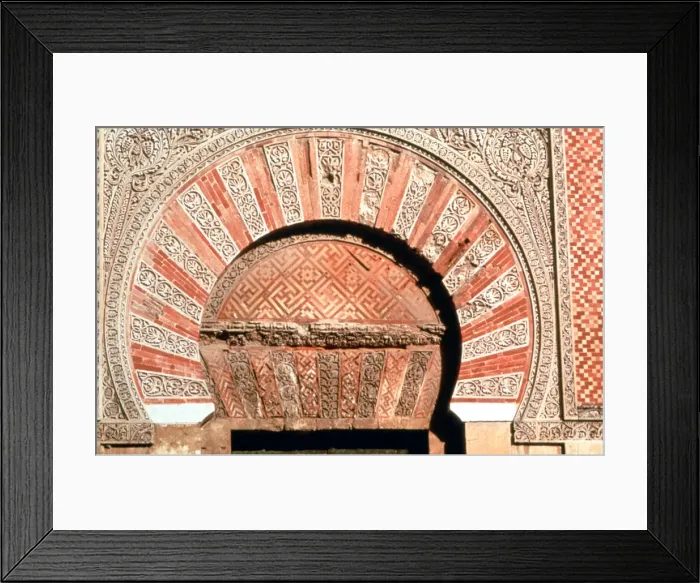 Framed Print : Arch above entrance, west facade, Grand Mosque, Cordoba, Spain, 8th-11th Century