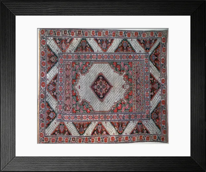 Framed Print : Kis Ghiordes rug, Ottoman, Turkey Framed Print : Kis Ghiordes rug, Ottoman, Turkey