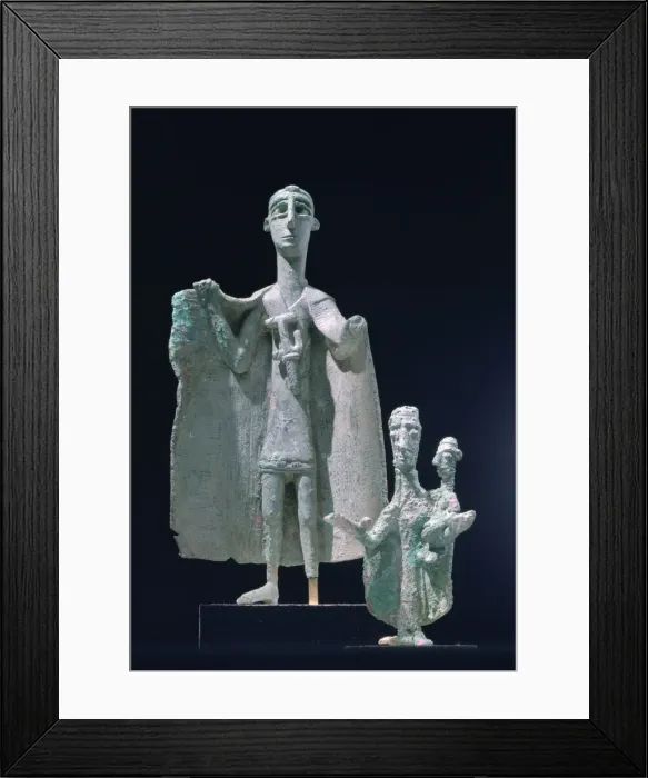 Framed Print : Bronze mother and child statutes, Nuragici culture, Siniscola, Sardinia, 9th-6th century BC Framed Print : Bronze mother and child statutes, Nuragici culture, Siniscola, Sardinia, 9th-6th century BC