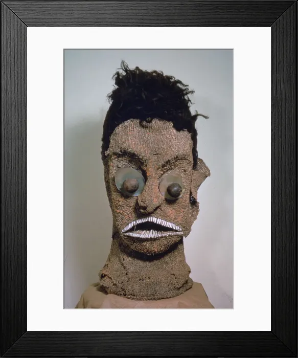 Framed Print : Hawaiian mask with human hair Framed Print : Hawaiian mask with human hair