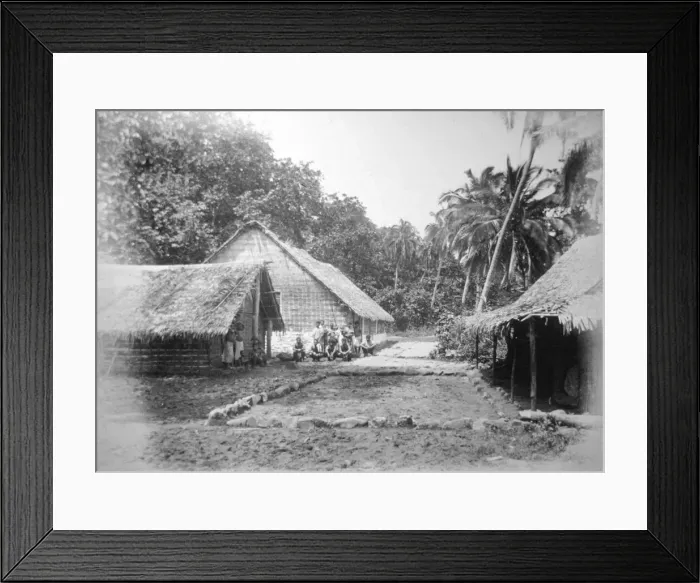 Framed Print : Mission, Ureparapara, Torba Province, Vanuatu, 1885 Framed Print : Mission, Ureparapara, Torba Province, Vanuatu, 1885