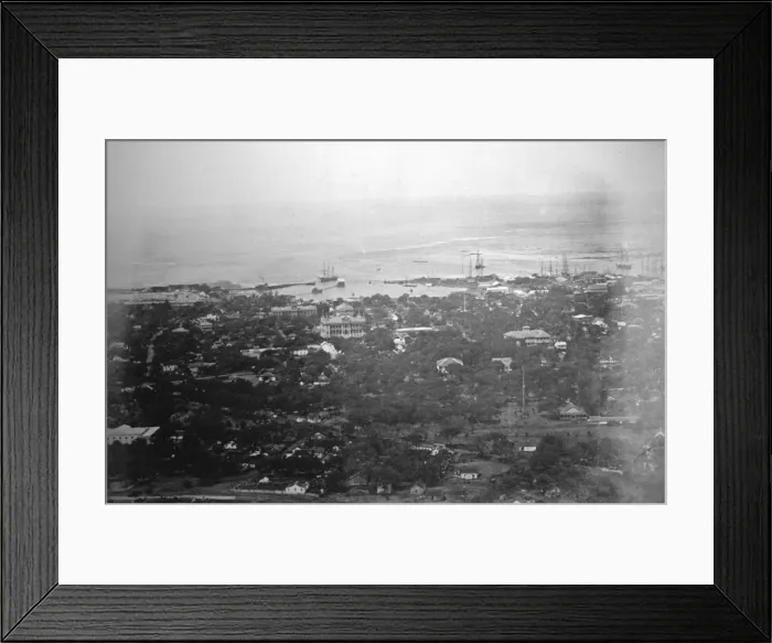 Framed Print : Honolulu port, Hawaii, 1885 Framed Print : Honolulu port, Hawaii, 1885