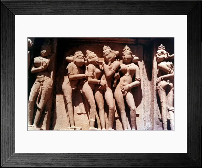 Framed Print : Erotic Sculpture, Hindu Temple, Khajuraho, India, 950 - 1050
