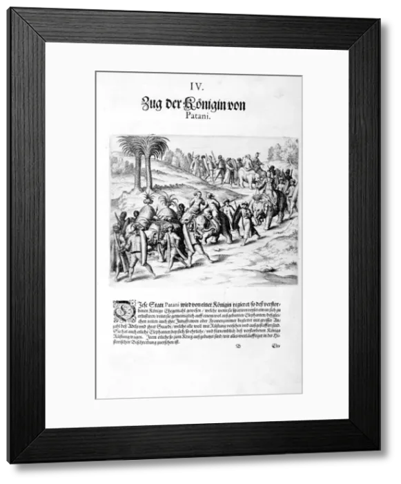 Framed Print : Convoy of the Queen. 1606. Artist: Theodore de Bry