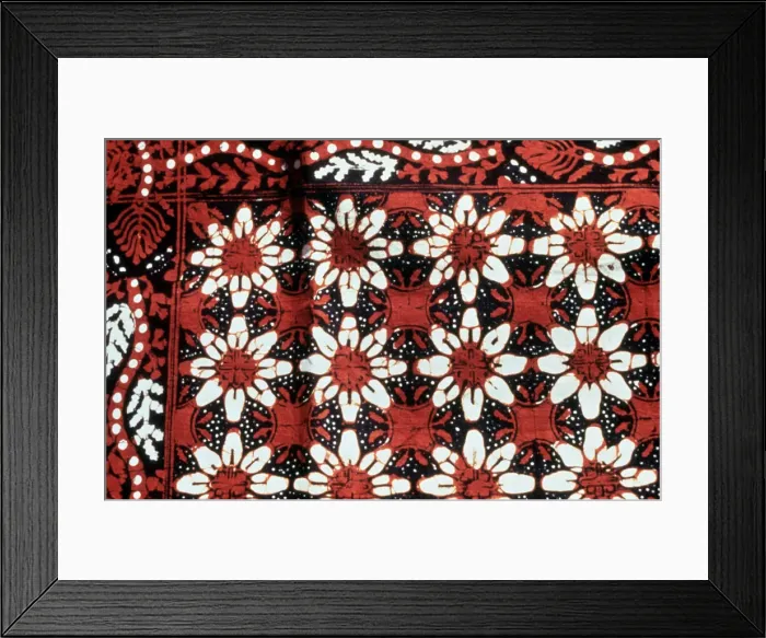 Framed Print : Floral Design, Indonesia, c20th Century Framed Print : Floral Design, Indonesia, c20th Century