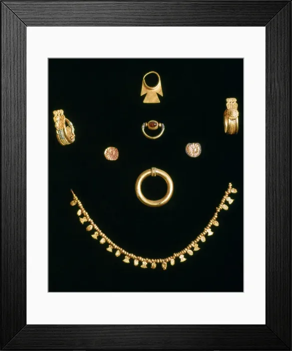 Framed Print : Punic Jewels, c3rd-4th Century Framed Print : Punic Jewels, c3rd-4th Century