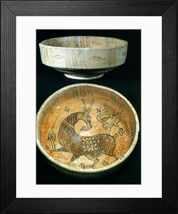 Framed Print : Ceramic Bowls, Kairouan, Tunisia, 10th Century Framed Print : Ceramic Bowls, Kairouan, Tunisia, 10th Century