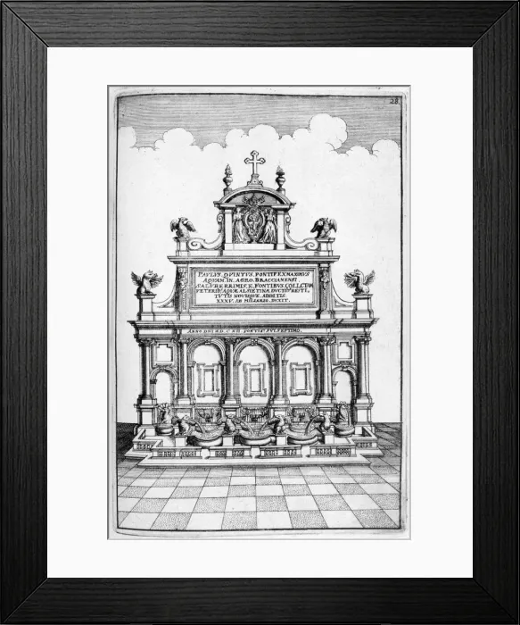 Framed Print : Fountain design, 1664. Artist: Georg Andreas Bockler Framed Print : Fountain design, 1664. Artist: Georg Andreas Bockler