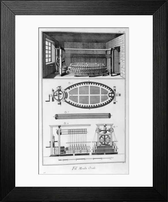Framed Print : Oval mill, 1751-1777 Framed Print : Oval mill, 1751-1777