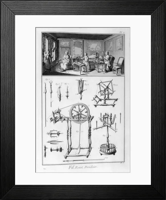 Framed Print : Spinnin wheel, 1751-1777 Framed Print : Spinnin wheel, 1751-1777