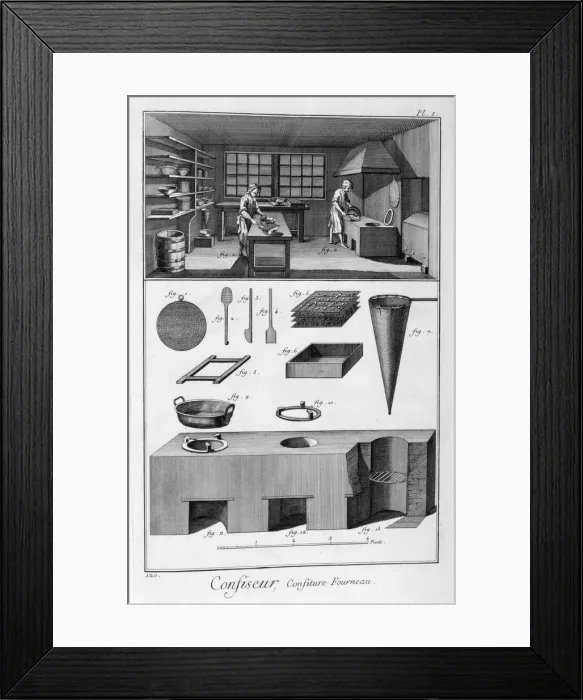 Framed Print : Confectioners, oven, 1751-1777 Framed Print : Confectioners, oven, 1751-1777