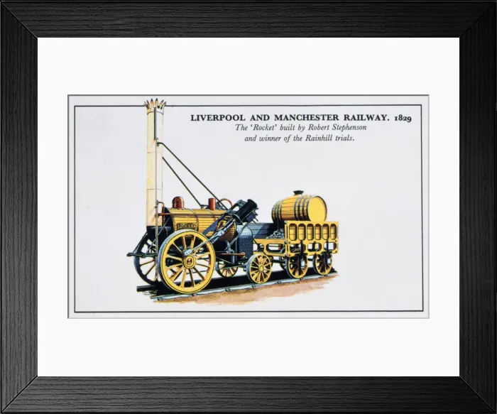 Framed Print : The Rocket, Liverpool and Manchester Railways, 1829, (20th century) Framed Print : The Rocket, Liverpool and Manchester Railways, 1829, (20th century)