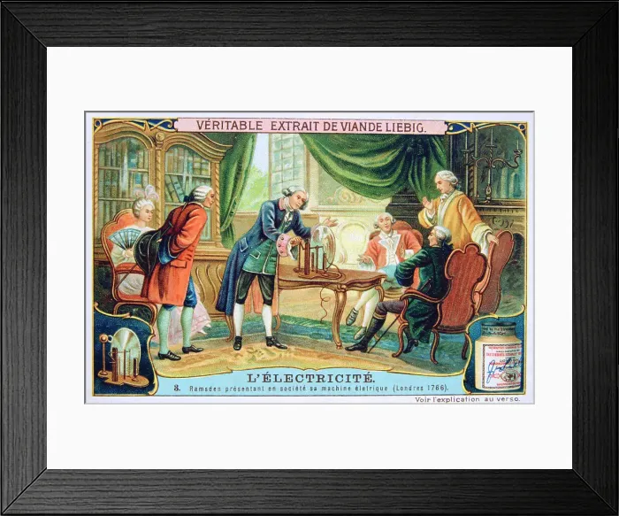 Framed Print : Electricity demonstration, London, 1766, (c1900) Framed Print : Electricity demonstration, London, 1766, (c1900)