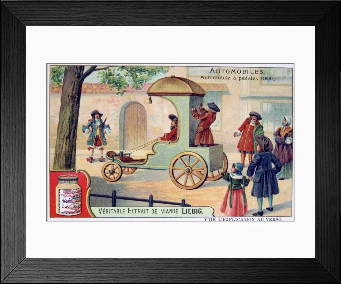 Framed Print : A car with pedals, 1690, (c1900) Framed Print : A car with pedals, 1690, (c1900)