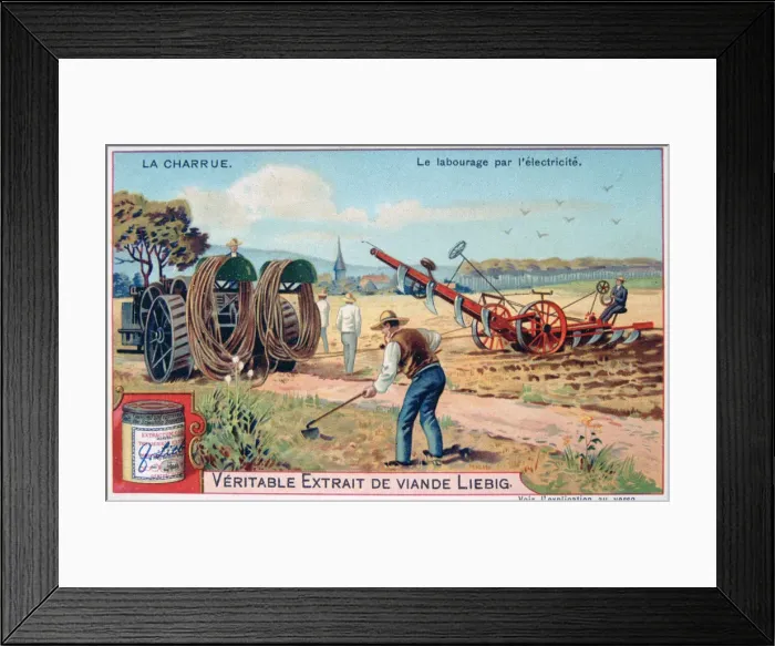 Framed Print : The plough, tilling by using electricity, c1900 Framed Print : The plough, tilling by using electricity, c1900
