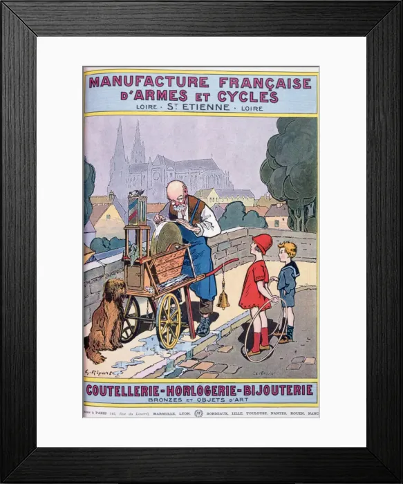 Framed Print : Cutlery, Watchmaking, Jewellery, 20th century Framed Print : Cutlery, Watchmaking, Jewellery, 20th century