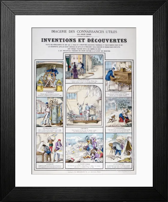 Framed Print : Inventions and Discoveries, 19th century Framed Print : Inventions and Discoveries, 19th century