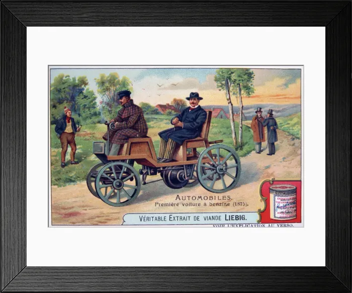 Framed Print : The First Benzine Automobile, 1875, (c1900) Framed Print : The First Benzine Automobile, 1875, (c1900)