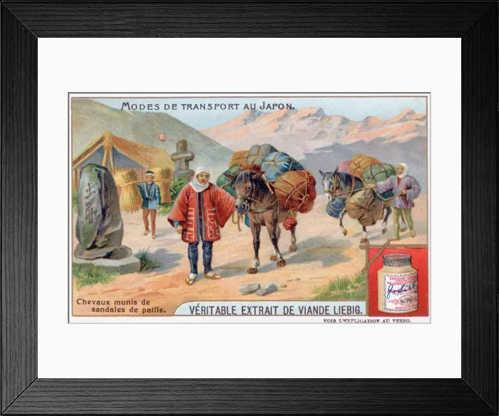 Framed Print : Modes of transport in Japan, 19th century Framed Print : Modes of transport in Japan, 19th century