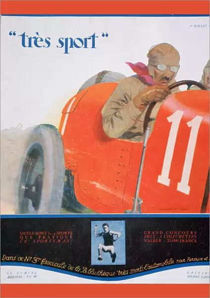 Front cover illustration from the magazine Tres Sport, July 1922