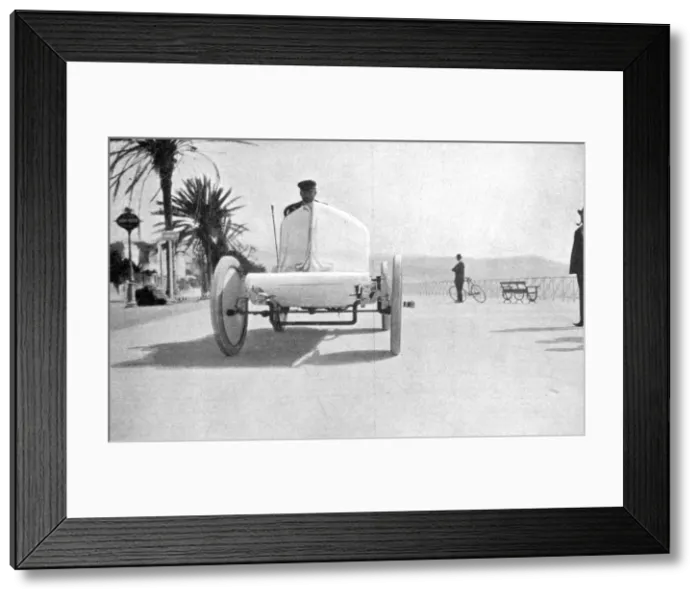 Framed Print : Leon Serpollet in his Gardner-Serpollet steam car, Nice, 1903 Framed Print : Leon Serpollet in his Gardner-Serpollet steam car, Nice, 1903