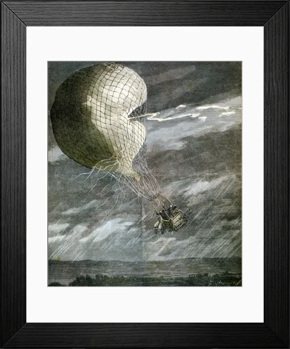 Framed Print : A Balloon struck by lightning near Chicago, Illinois, USA, 1891 Framed Print : A Balloon struck by lightning near Chicago, Illinois, USA, 1891