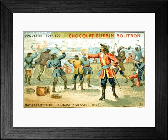 Framed Print : Abraham Duquesne, 17th century French admiral, 19th Century