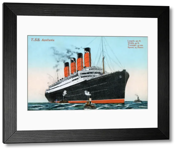 Framed Print : Ocean liner RMS Aquitania, 20th century Framed Print : Ocean liner RMS Aquitania, 20th century
