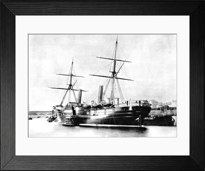 Framed Print : American transatlantic steamship, Arago, 1856 Framed Print : American transatlantic steamship, Arago, 1856