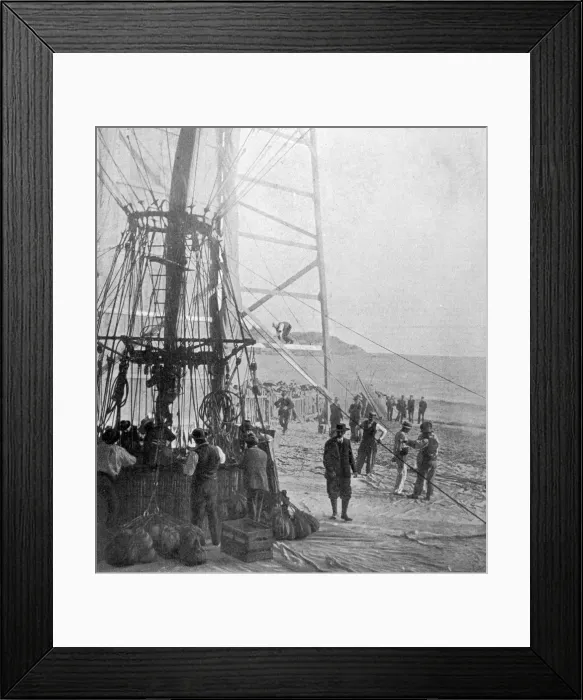 Framed Print : The attempt by the Count de la Vaulx to cross the Mediterranean by balloon, 1901. Artist: P Doye Framed Print : The attempt by the Count de la Vaulx to cross the Mediterranean by balloon, 1901. Artist: P Doye