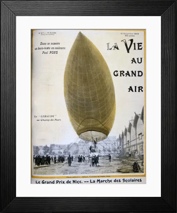 Framed Print : The airship of Pierre and Paul Lebaudy, France, 1903 Framed Print : The airship of Pierre and Paul Lebaudy, France, 1903