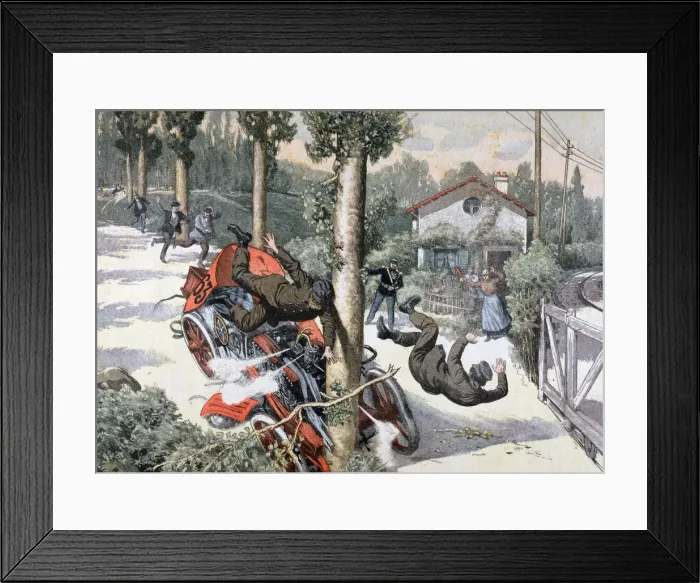Framed Print : A terrible accident, Paris to Madrid race, 1903 Framed Print : A terrible accident, Paris to Madrid race, 1903