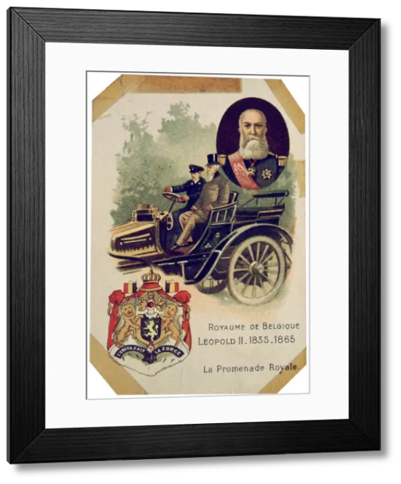 Framed Print : The royal drive of Leopold II, King of the Belgians, c1900s Framed Print : The royal drive of Leopold II, King of the Belgians, c1900s